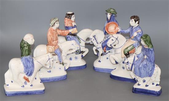 Six Rye pottery figures